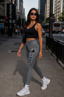 Calça Legging Cintura Alta TIMÃO 3D – Cinza Mescla | Suplex e Poliamida