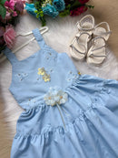 Vestido Blogueirinha Cecília – Azul Bebê | Delicado e Feminino